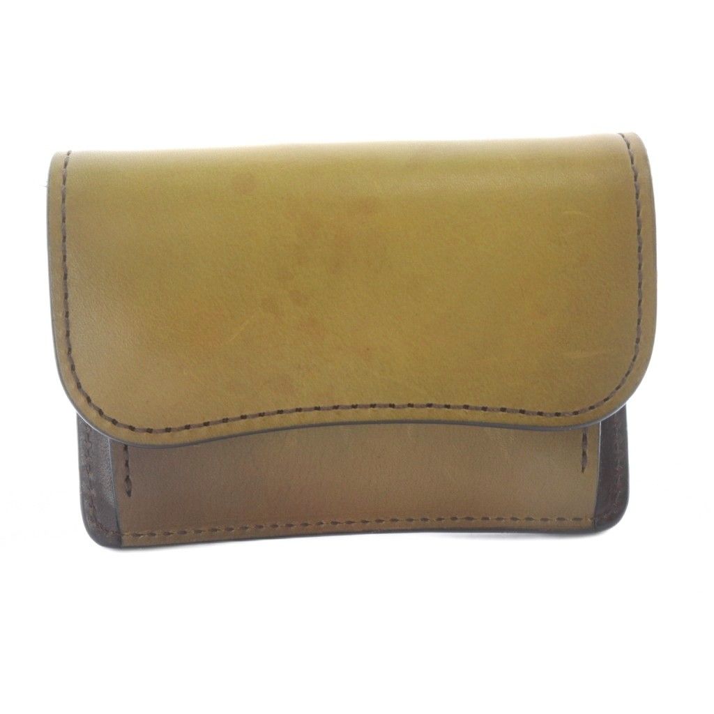 ワイルドスワンズ WILDSWANS TONGUEコイン カードケースサドルプルアップ 茶 ブラウン 緑