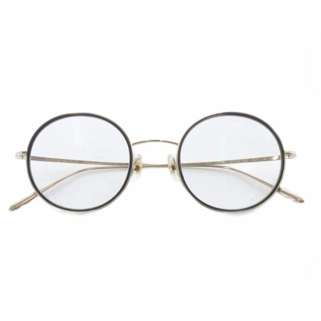 クレイトンフランクリン CLAYTON ボストン眼鏡 メガネ 50 22 145 黒