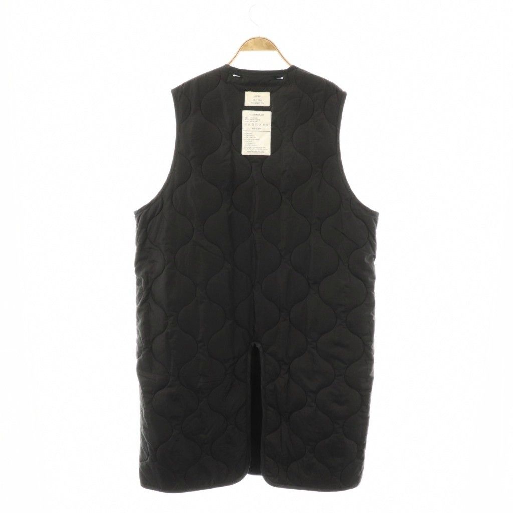 ハイク HYKE 17360 QUILTED LONG VEST ベスト キルティング 中綿 1 ブラック ES OS