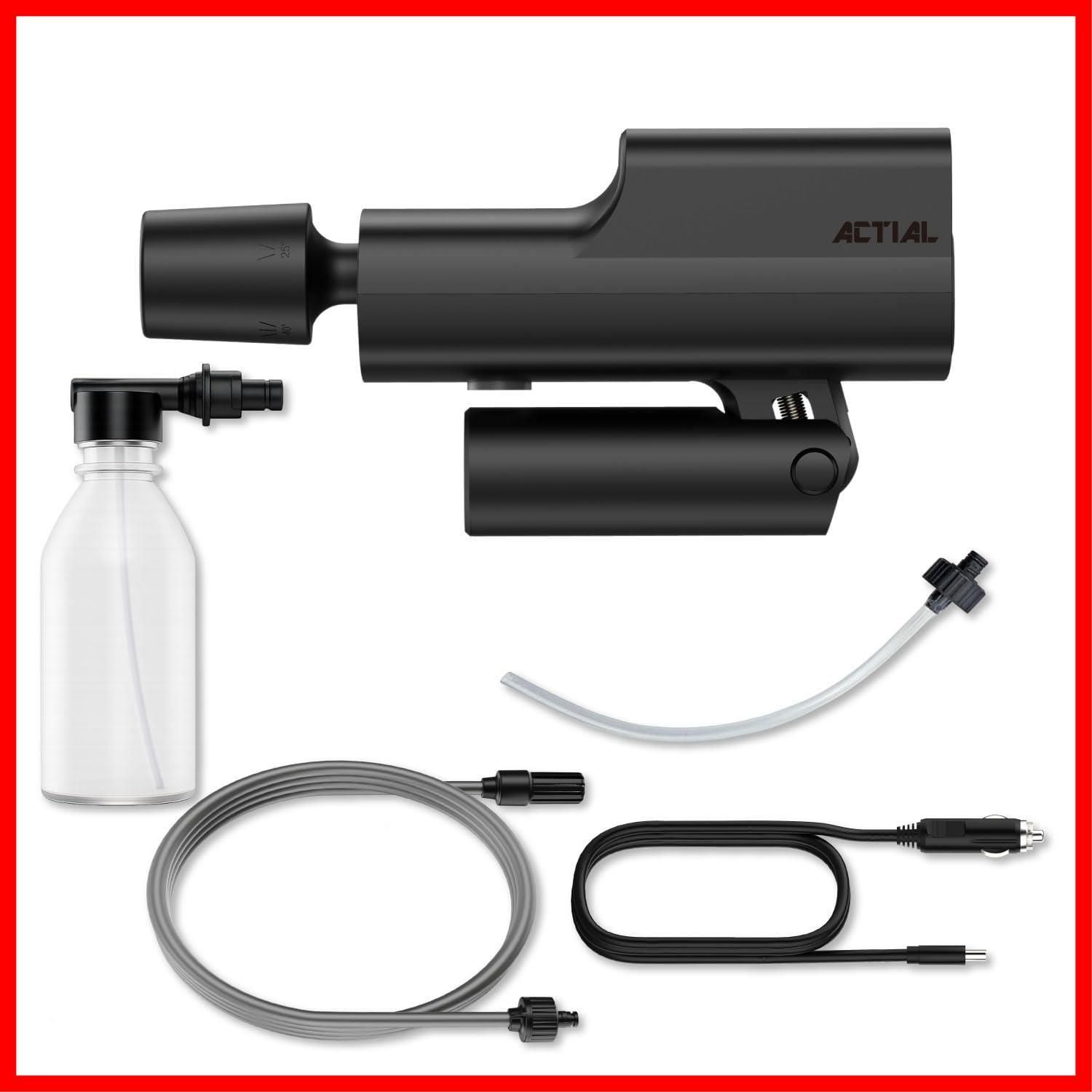 数量 自転車掃除 網戸 ベランダ 洗車 家庭用 小型軽量 充電式 ペットボトル給水対応 モデル コードレス高圧洗浄機 ACTIAL