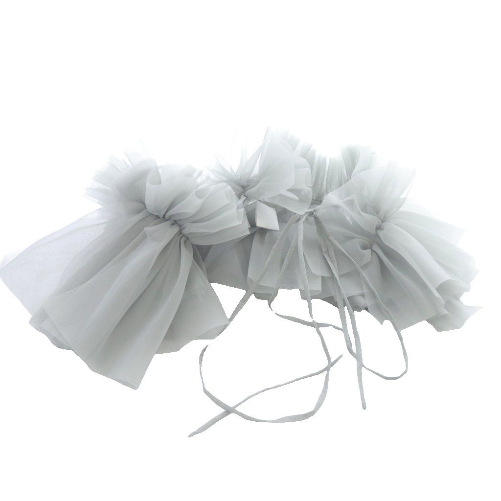 マージ MARGE tulle decorative collar チュール 襟 フリル 水色 ライトブルー