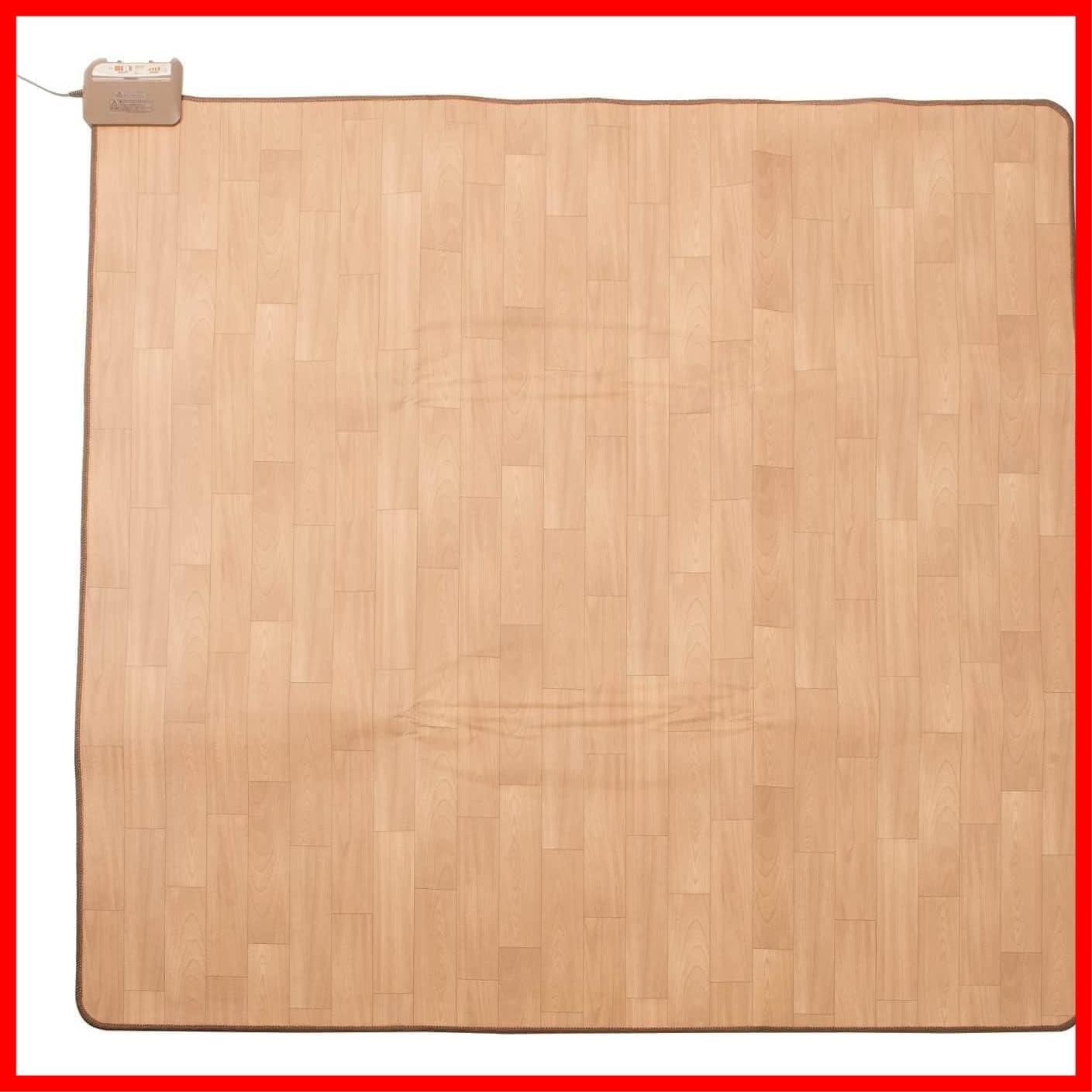 ホットカーペット フローリング調 電気カーペット 2畳 176 cm 防水加工 山善 暖房面切替 温度調節5段階 ダニ対策機能 6時間オートオフタイマー ライトブラウン YZC 209 FL LBR