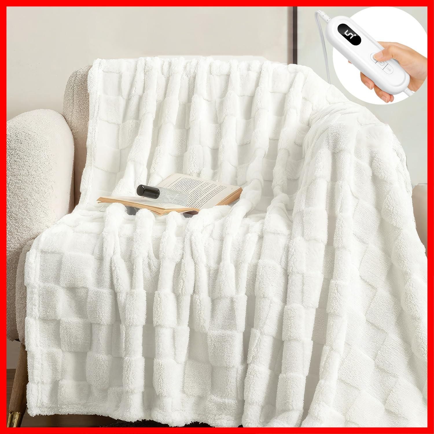 Heshare電気毛布 掛け敷き兼用 洗える 大型 9段階温調 9時間タイマー 自動オフ 省エネ 足元まで温かい 水綿素材 ひざ掛け 敷き毛布 兼用 寝室 リビング 事務所 車中用 寒さ対策 プレゼント ギフトに PSE認証