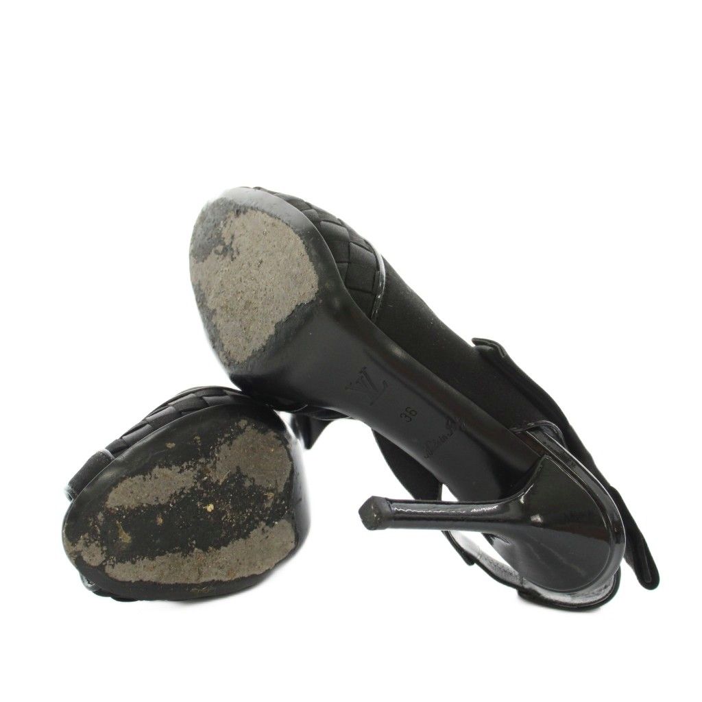 ルイヴィトン LOUIS VUITTON パンプス オープントゥ ピンヒール レザー