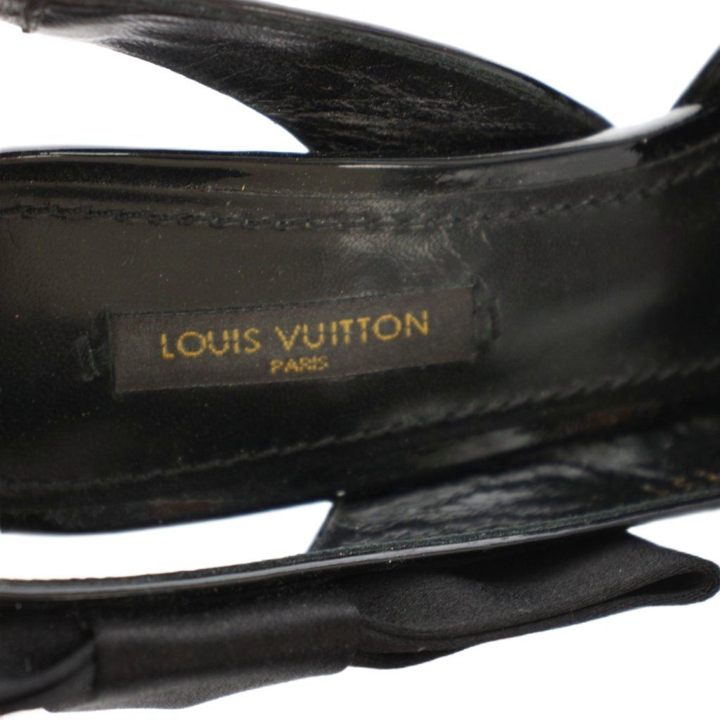 ルイヴィトン LOUIS VUITTON パンプス オープントゥ ピンヒール レザー