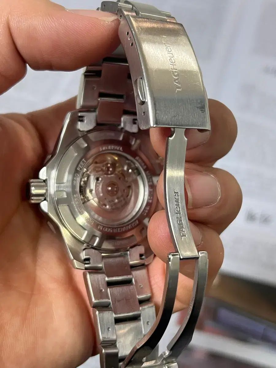  タグ ホイヤー アクアレーサー 500 オートマティック ワイドデニム 自動巻き時計 腕時計(アナログ)