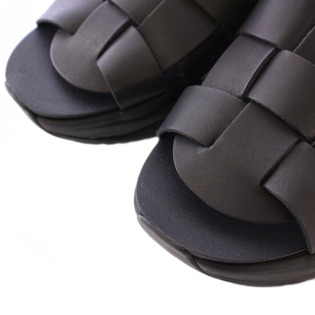  ラッドミュージシャン LAD GURKHA SANDAL グルカサンダル ラウンドトゥ 厚底 レザー ワン 46 黒 ブラック 2323-901 BB サンダル 靴