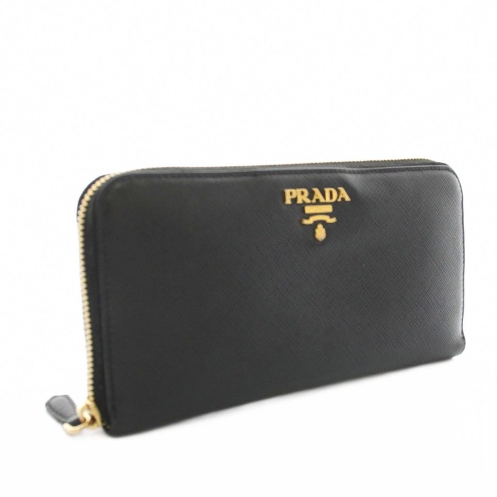 プラダ PRADA 長財布 小銭入れ ラウンドジップ サフィアーノレザー 箱