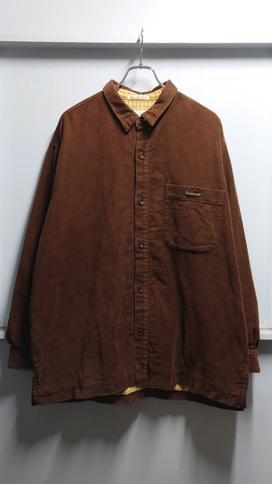 Papas Plaid Lining ヘビーネルシャツ L