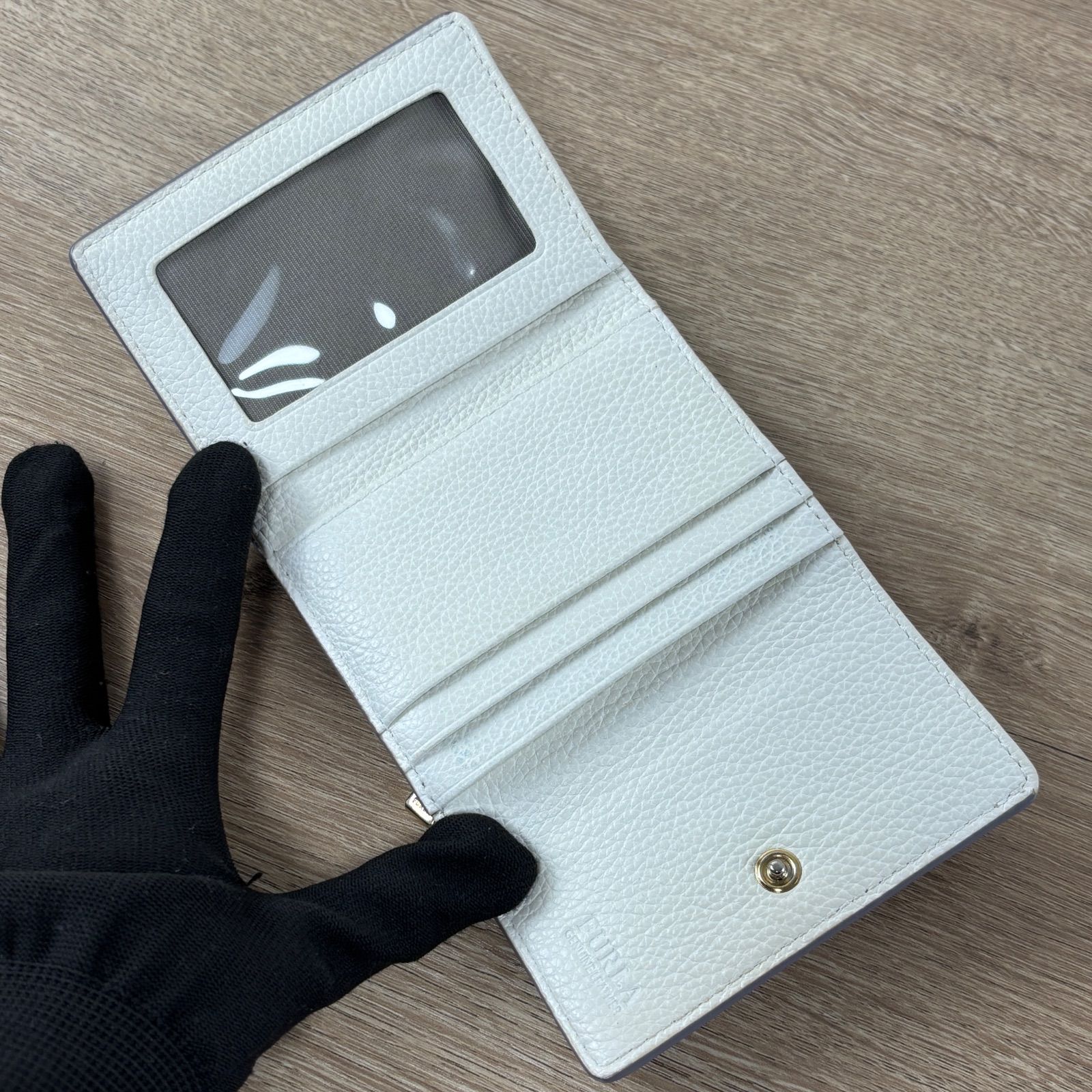 FURLA フルラ 三つ折り財布 コンパクトウォレット レザー グレー