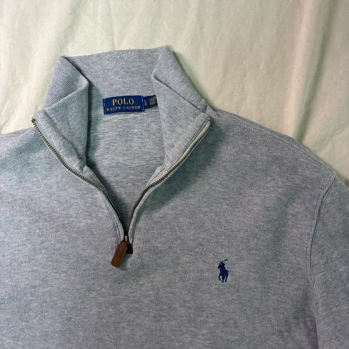 新モデル ポロ ラルフローレン グレー ハーフジップ ニット - メルカリ