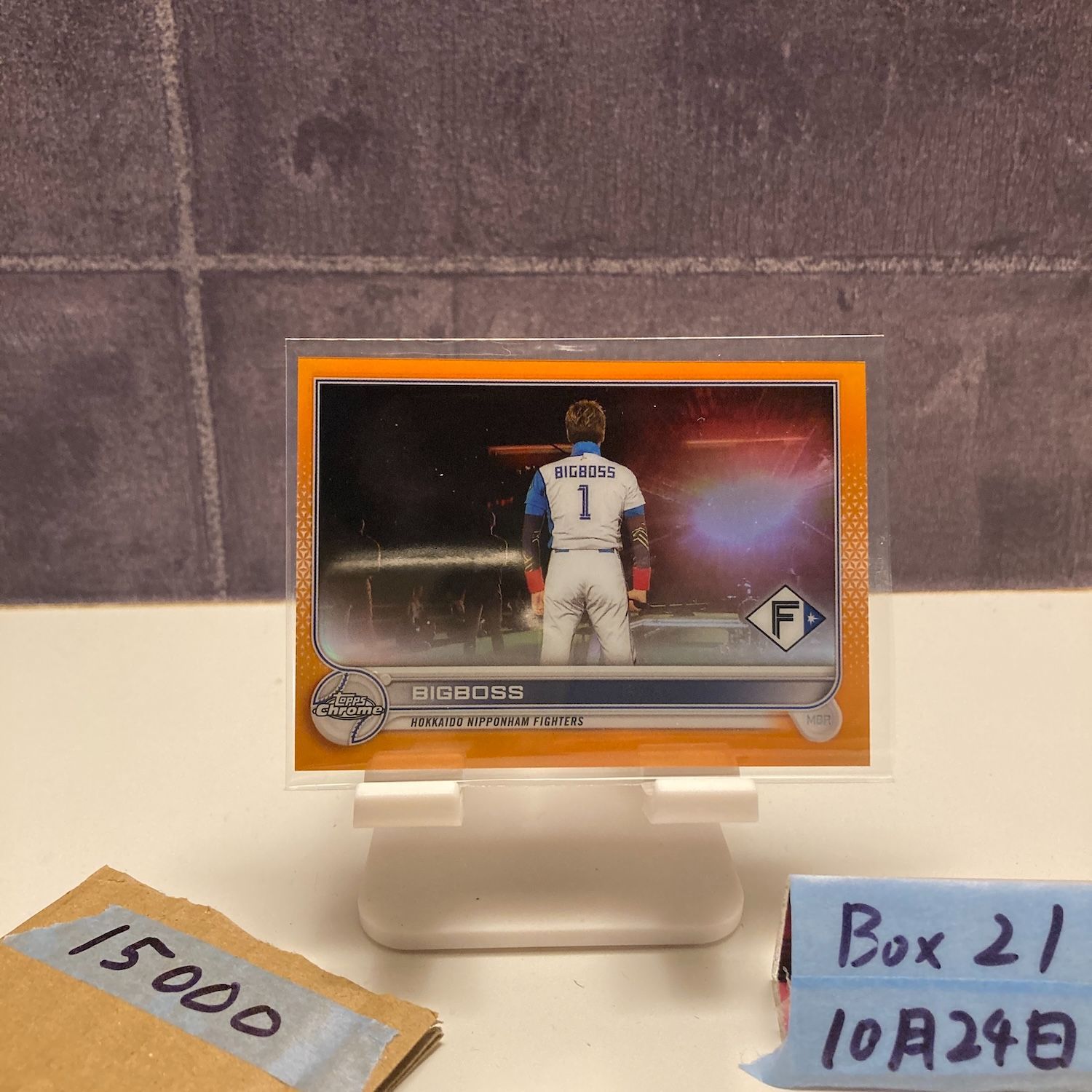 2025 Topps Chrome NPB BIGBOSS 04 25 Hokkaido Nippon-Ham Fighters Orange refractor カード