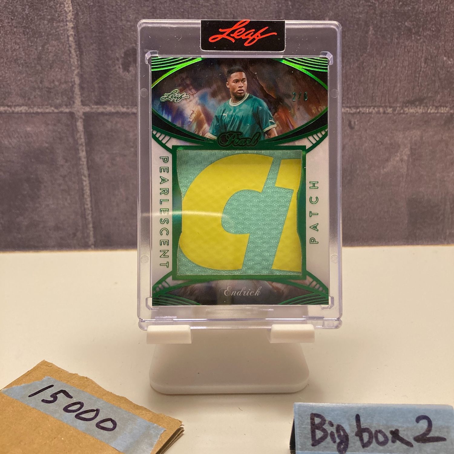2025 Leaf Endrick 2 6 Brazil National Team Pearlescent パッチ カード