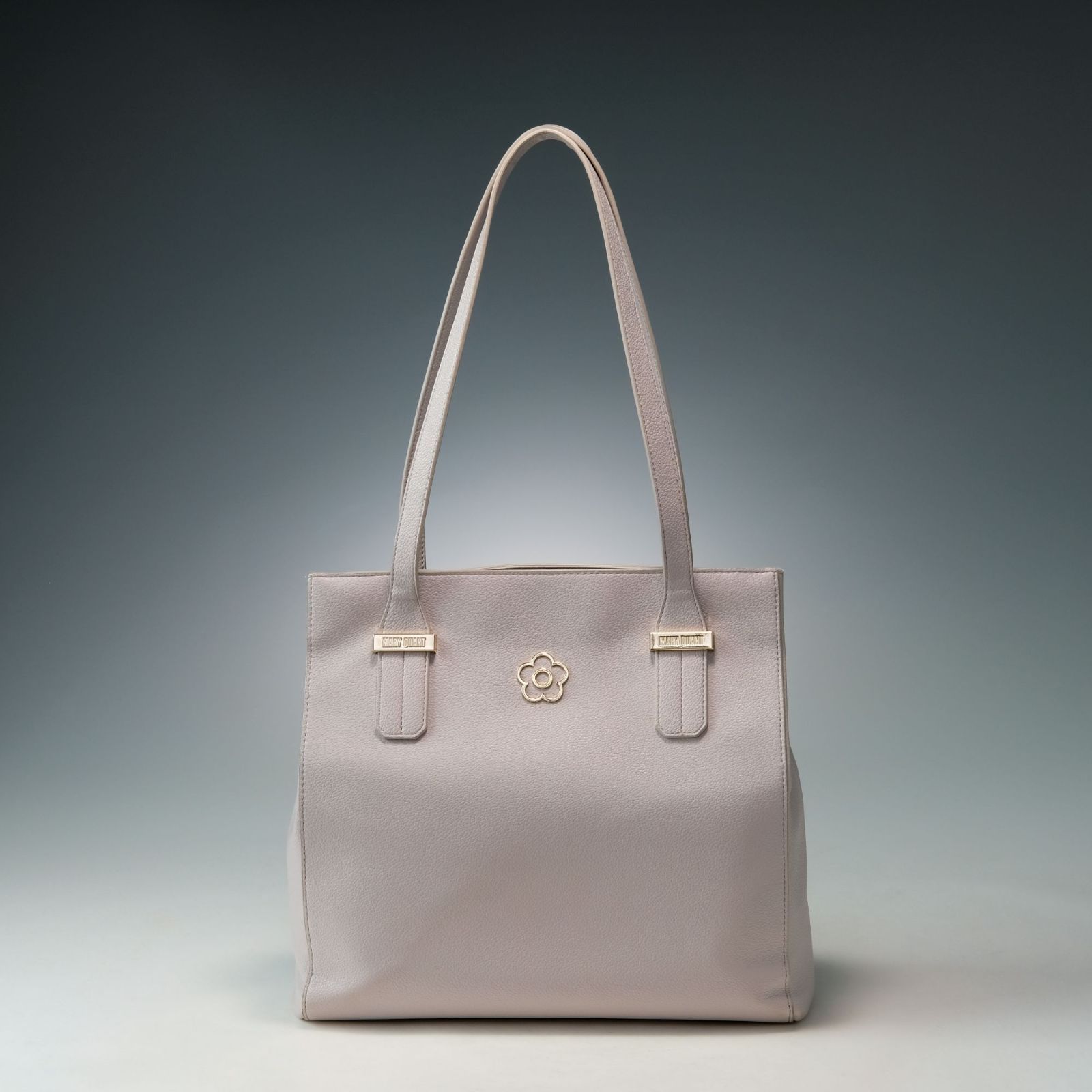 MARYQUANT マリークワント トランスフォームアウトラインデイジー ライラックグレー トートバッグ ピンク 肩掛け可 縦長