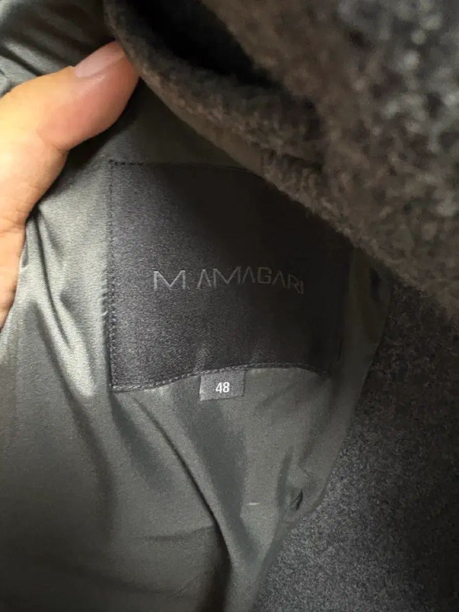 48 ママがり ムード コート チャコール タートルネック チェスターコート 