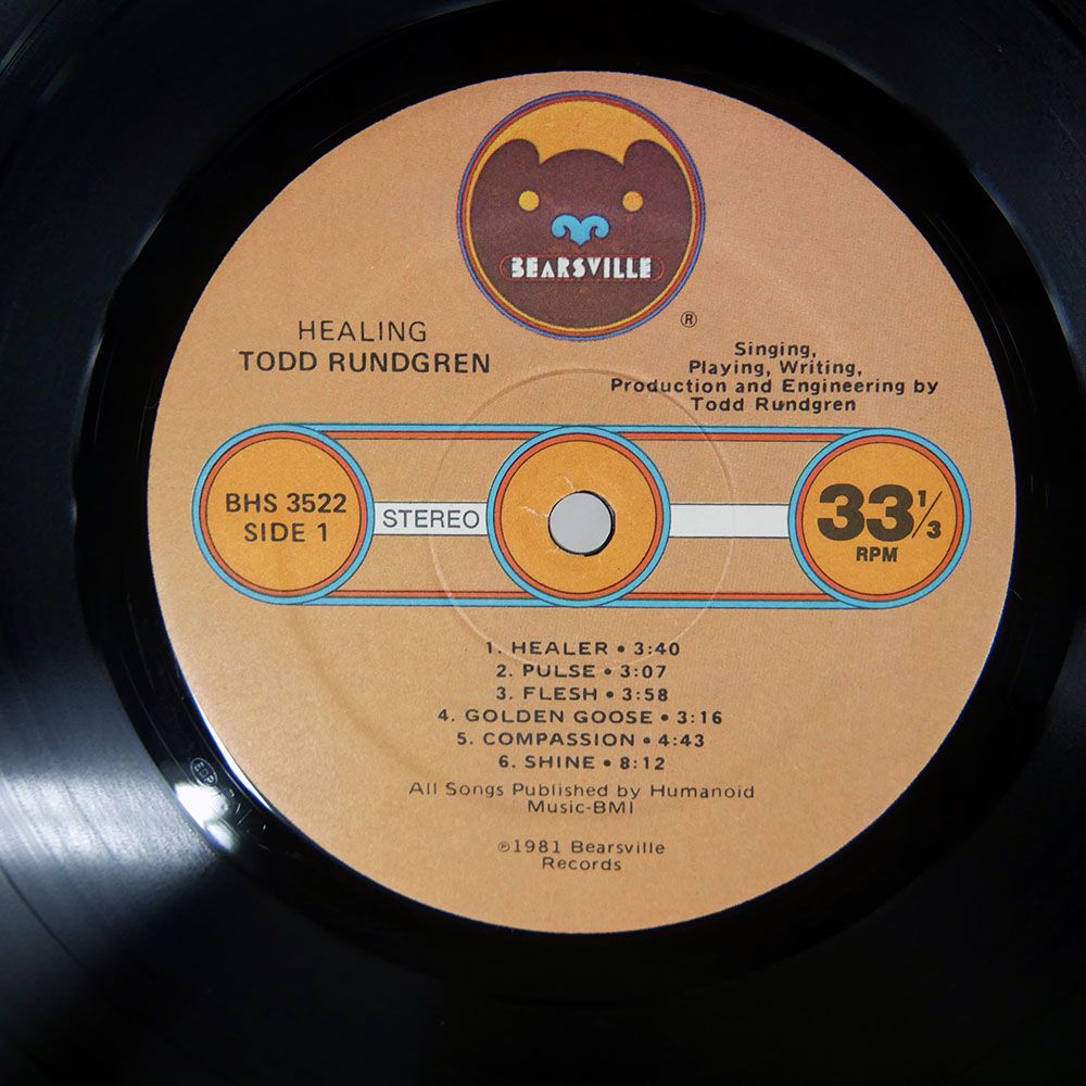 米 US盤 TODD RUNDGREN/HEALING/BEARSVILLE BHS3522 LP - メルカリ