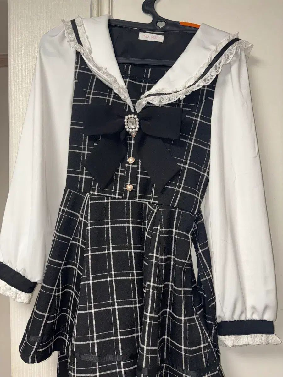 リズリサ チェック カラ セットアップ 量産型 地雷系