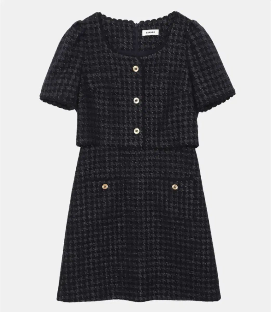 サンドロ CHECK TWEED ミニONE PIECE