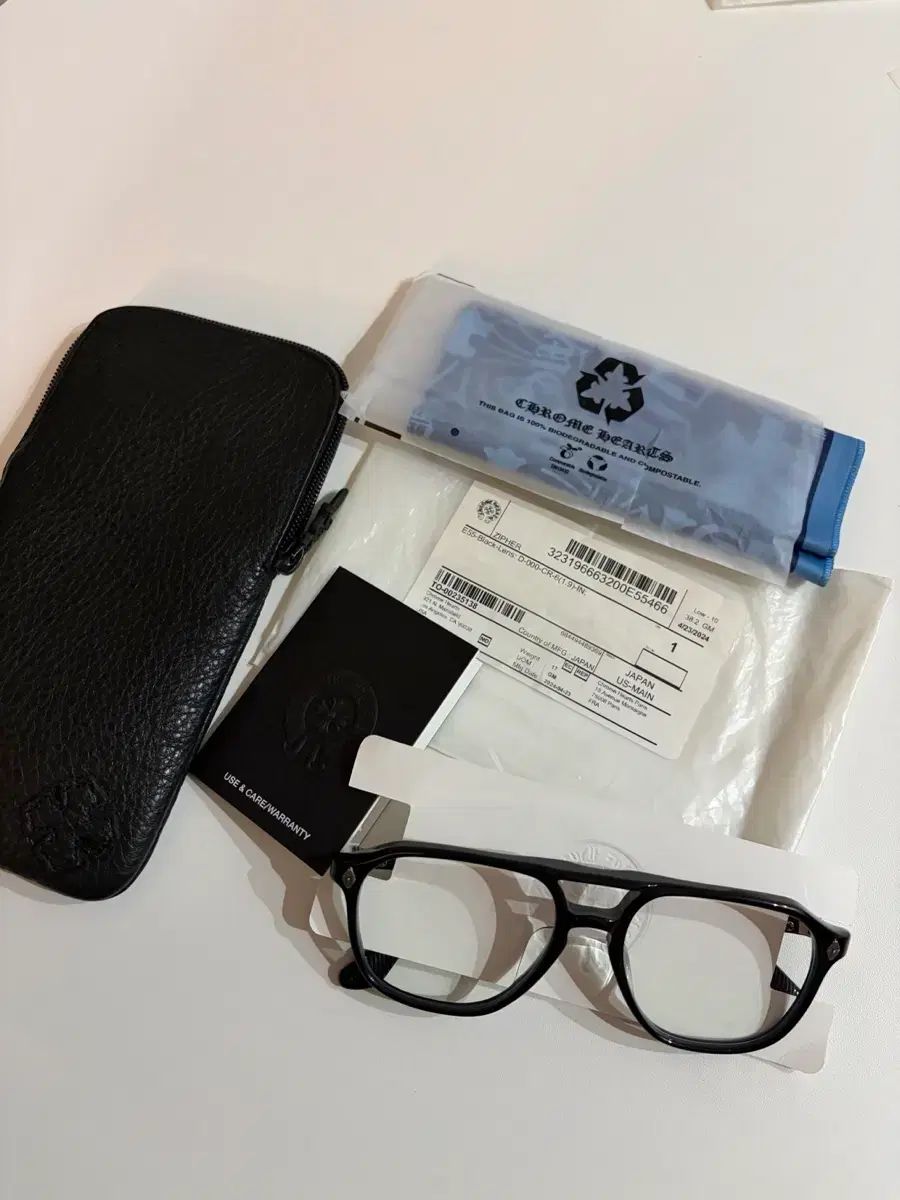 CHROME HAEATS クロムハーツ ジッパー メガネ ブラック