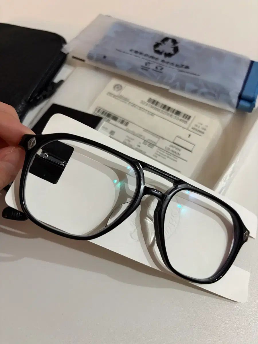 CHROME HAEATS クロムハーツ ジッパー メガネ ブラック