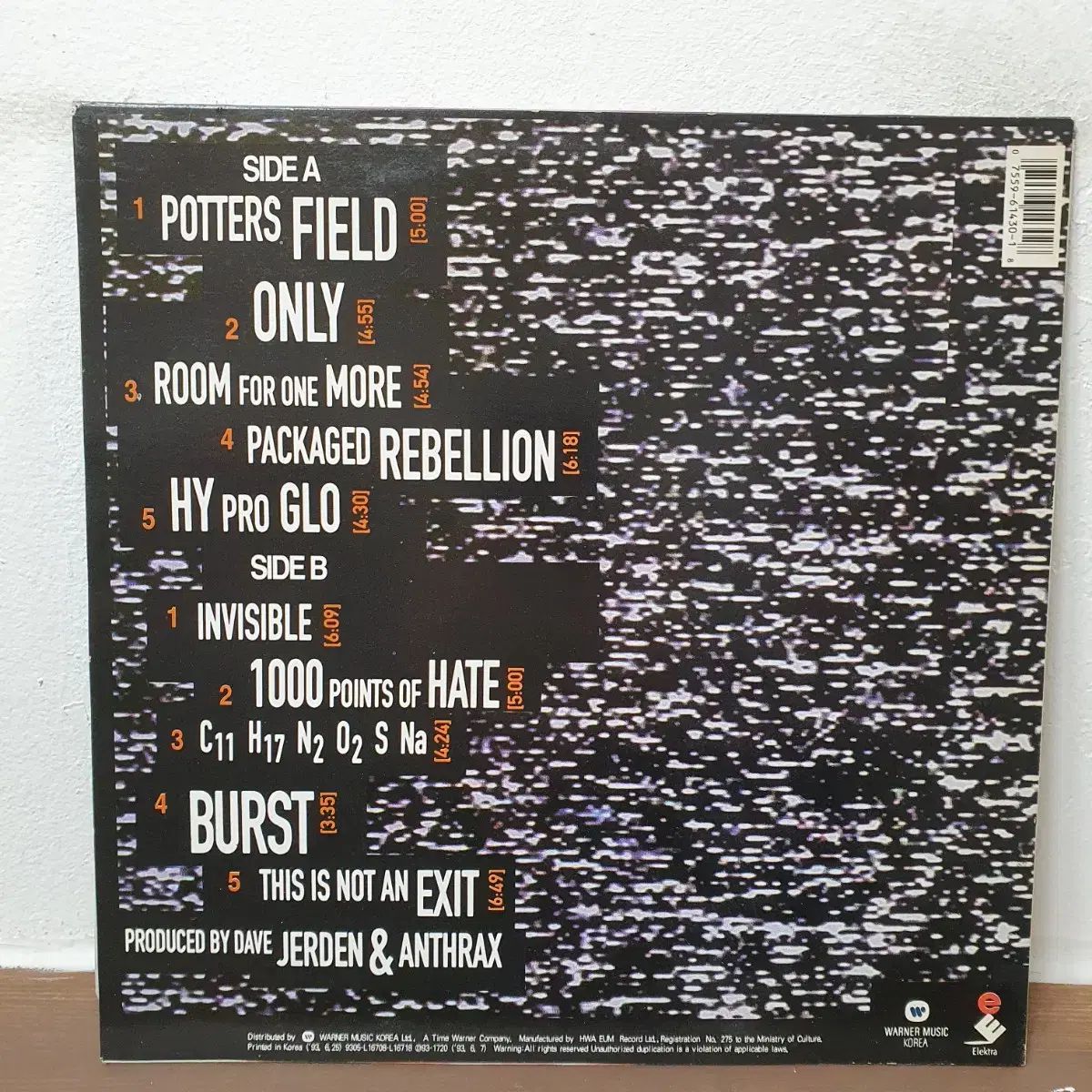 ANTHRAX アンスラックス LP 1993 ワーナーミュージック ワーナー なアルバム