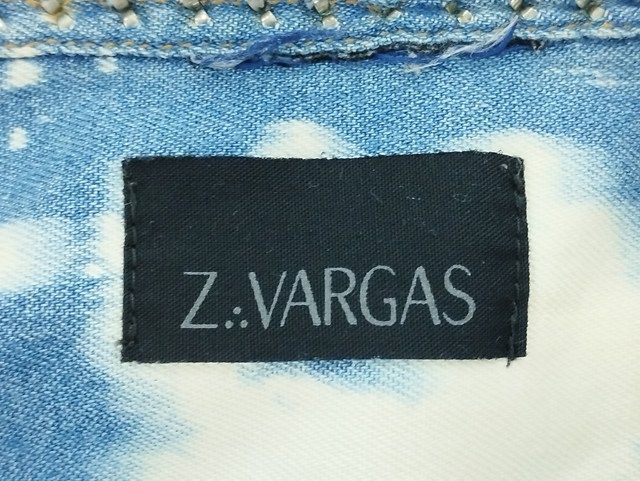 L684 [人気] Z VARGAS ザックバルガス スタッズデニムシャツ S