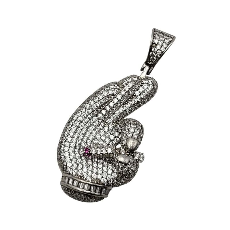 中古品】AVALANCHE アヴァランチ HAND DESIGN ZIRCONIA PENDANT TOP