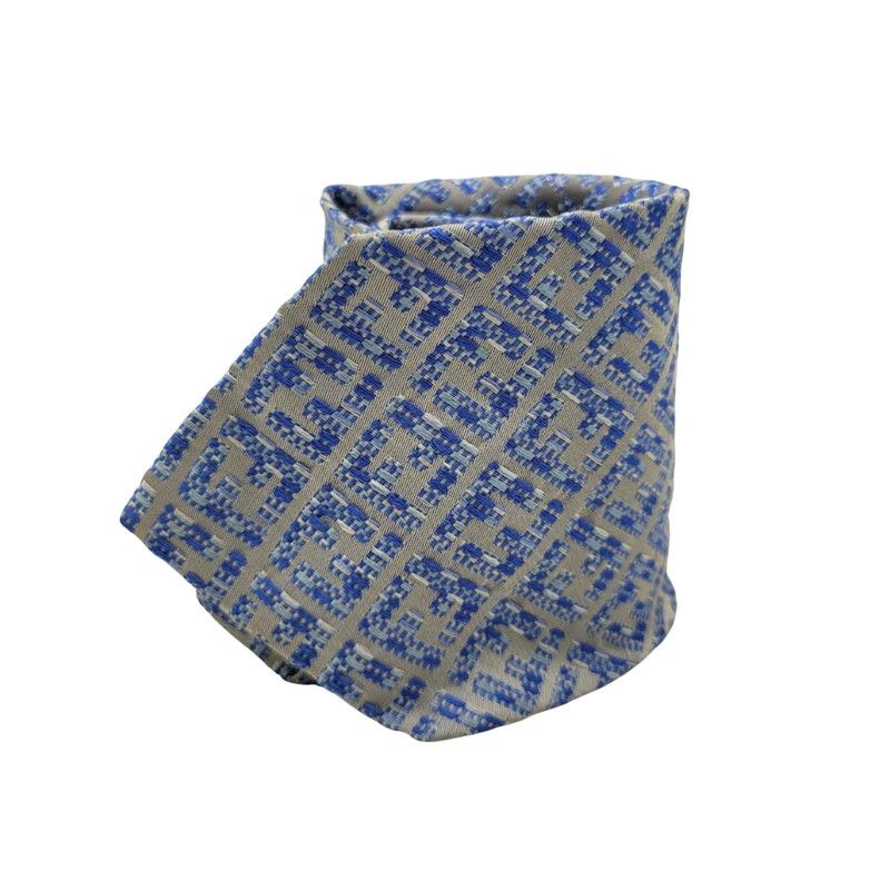 中古品】FENDI フェンディ SILK TIE シルク ネクタイ ズッカ柄 【183