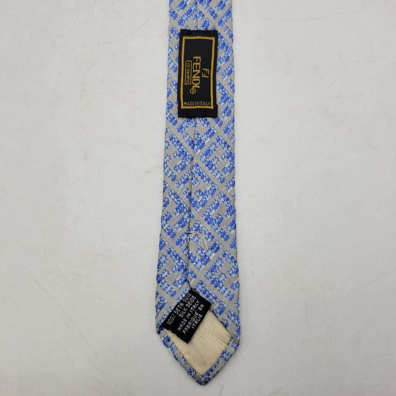 中古品】FENDI フェンディ SILK TIE シルク ネクタイ ズッカ柄 【183