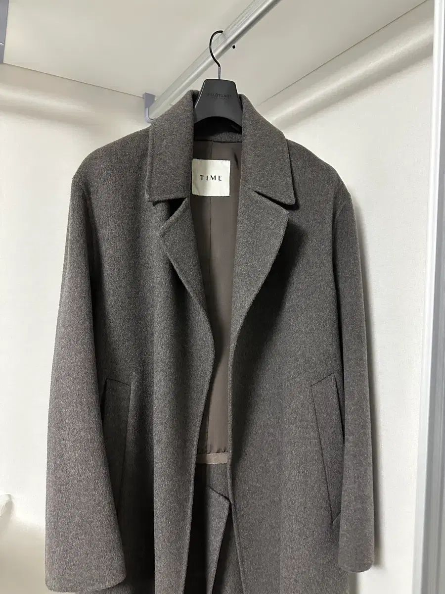 TIME HOMME ベルト付き オープン コート