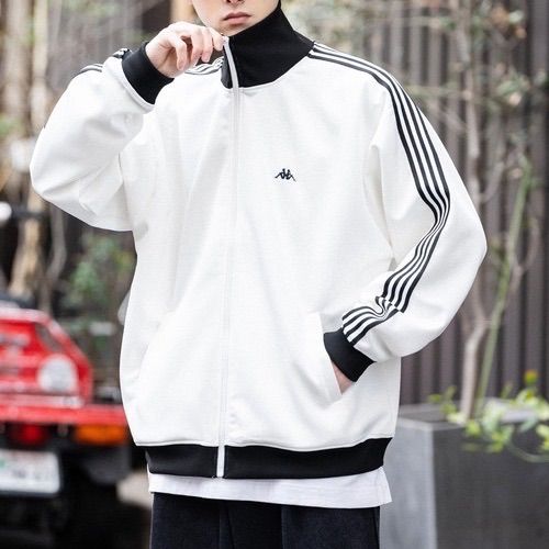 Kappa カッパ トラックジャケット ジャージ 袖ライン ロゴ刺繍 XL