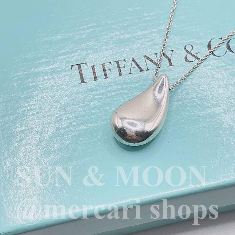 箱付き Tiffany&Co. ティファニー ラージ ティアドロップ ネックレス