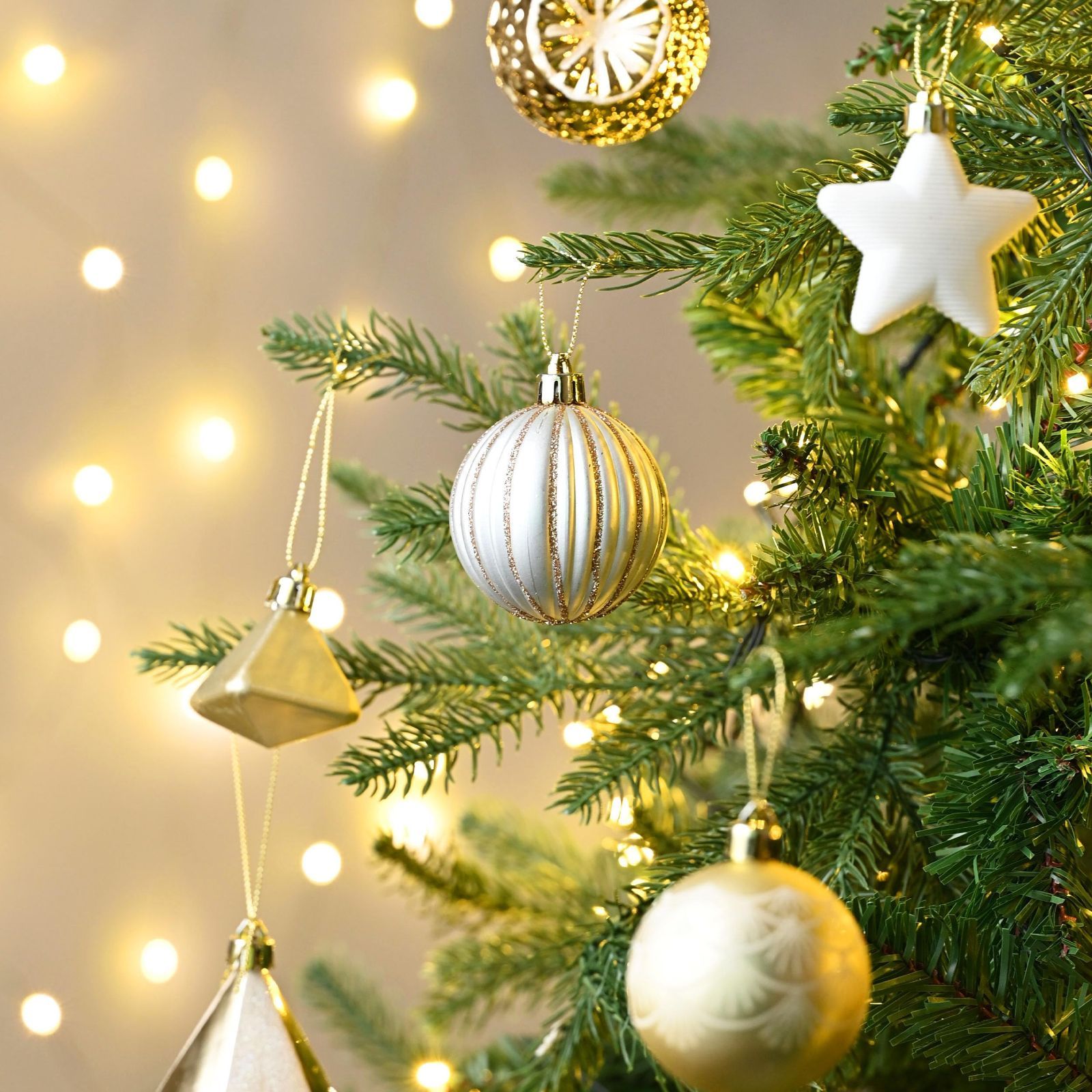 ツリー 飾り クリスマス ツリー クリスマス デコレーション 白金色