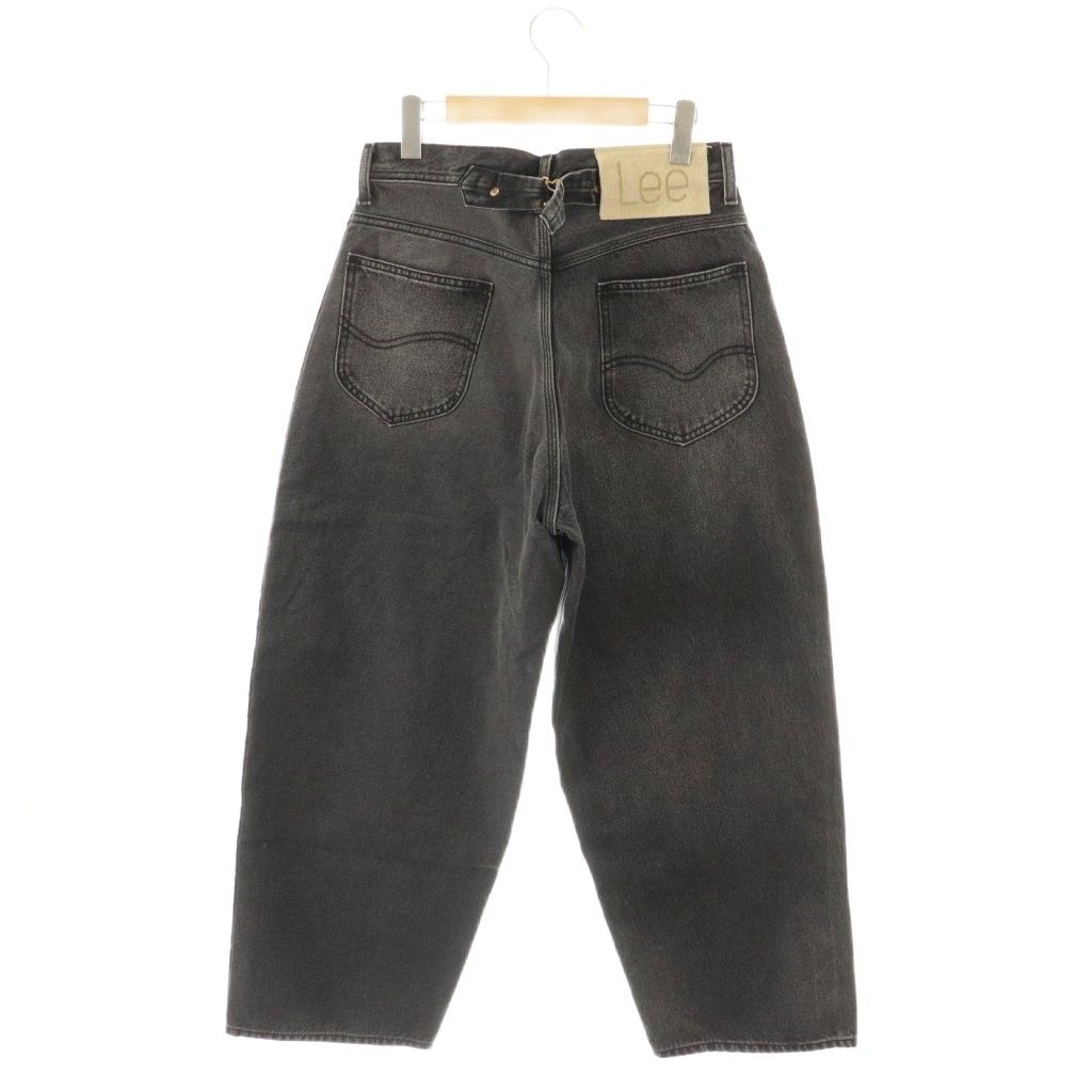 リー LEE アンスクリア ×LESSAGE トリプルコラボデニムパンツ COWBOY RIDERSPANTS ジーンズ ワイド M ブラック ES OS SH