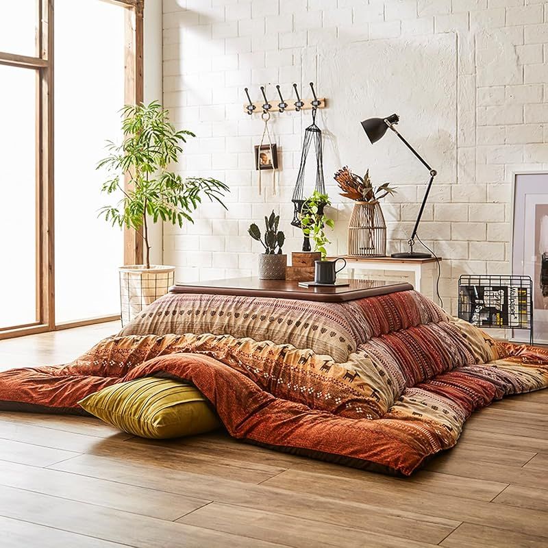 イケヒコ こたつ掛けふとん 大判長方形 ラディ 約 オレンジ 洗える 国産 5193879