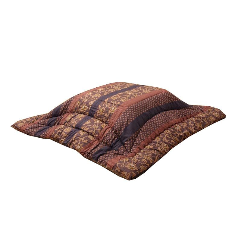 イケヒコ こたつ布団 長方形 掛け 国産 プリント 万葉 ブラウン 約205 285 cm 厚掛けタイプ 5934659