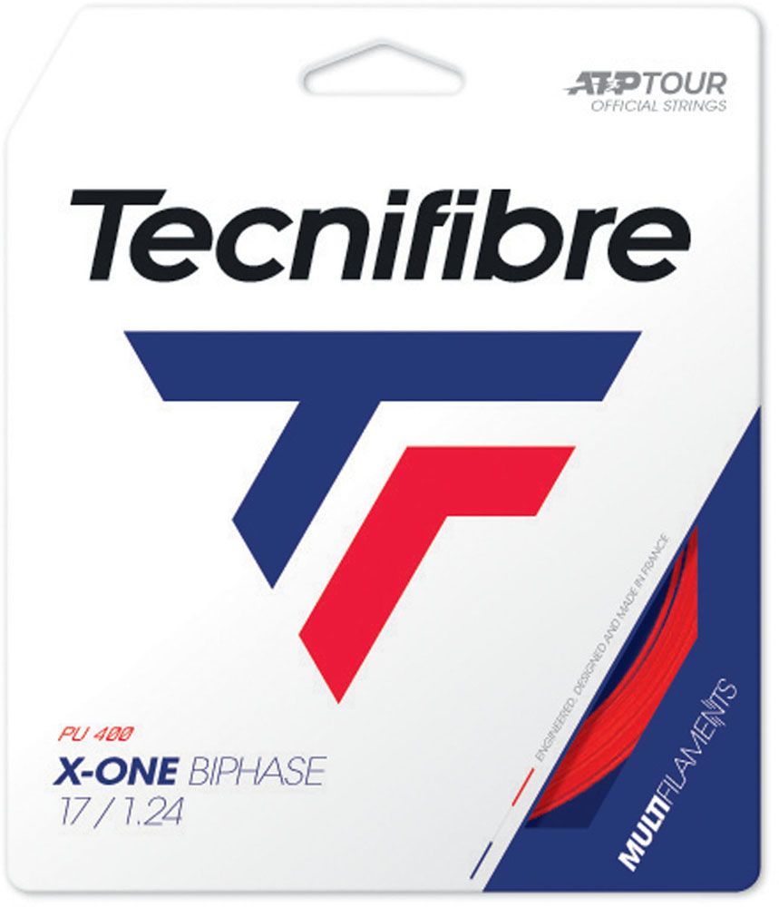 限定SALE，品質保証 テクニファイバー Tecnifibre テニス X-ONE BIPHASE レッド 1.24 12m 硬式テニス ストリング ガット 部活 クラブ メンテナンス ラケット 練習 試合 大会 トレーニング  01GXO124XR レッド ガット