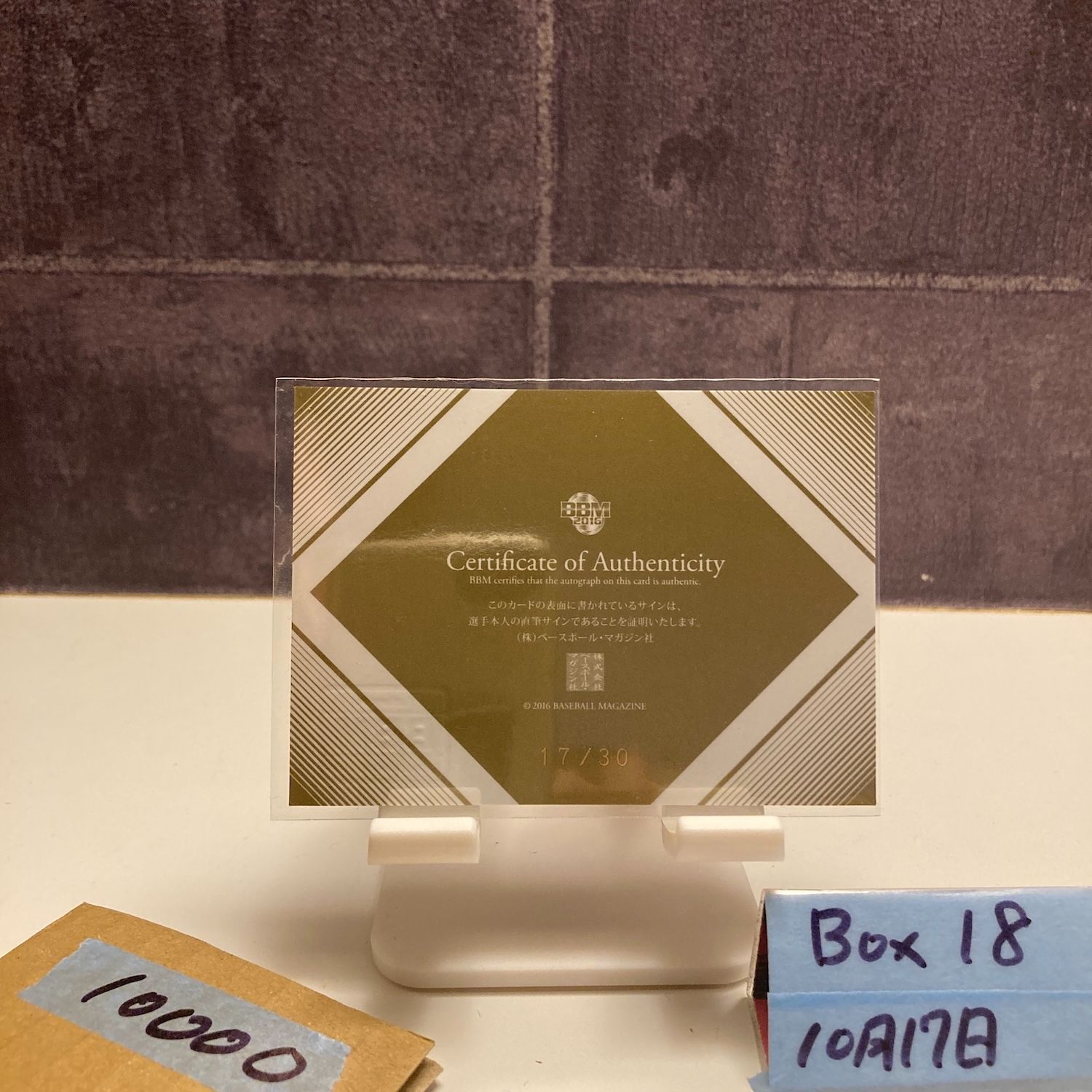 2016 BBM 1 st Version 館山 昌平 17 30 直筆サインカード 東京ヤクルトスワローズ カード