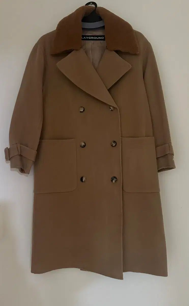 新品 キャメル コレクション ハンドメイド ロング コート ウール100