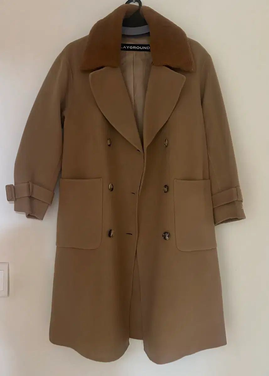 新品 キャメル コレクション ハンドメイド ロング コート ウール100