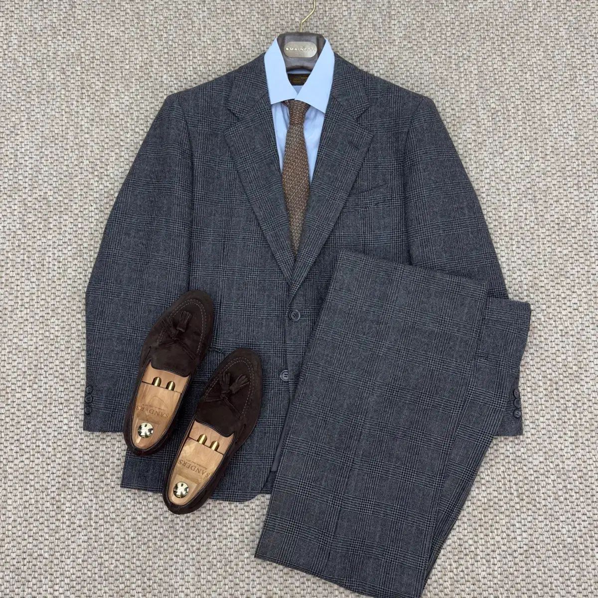 グレンチェック ウール セットアップ