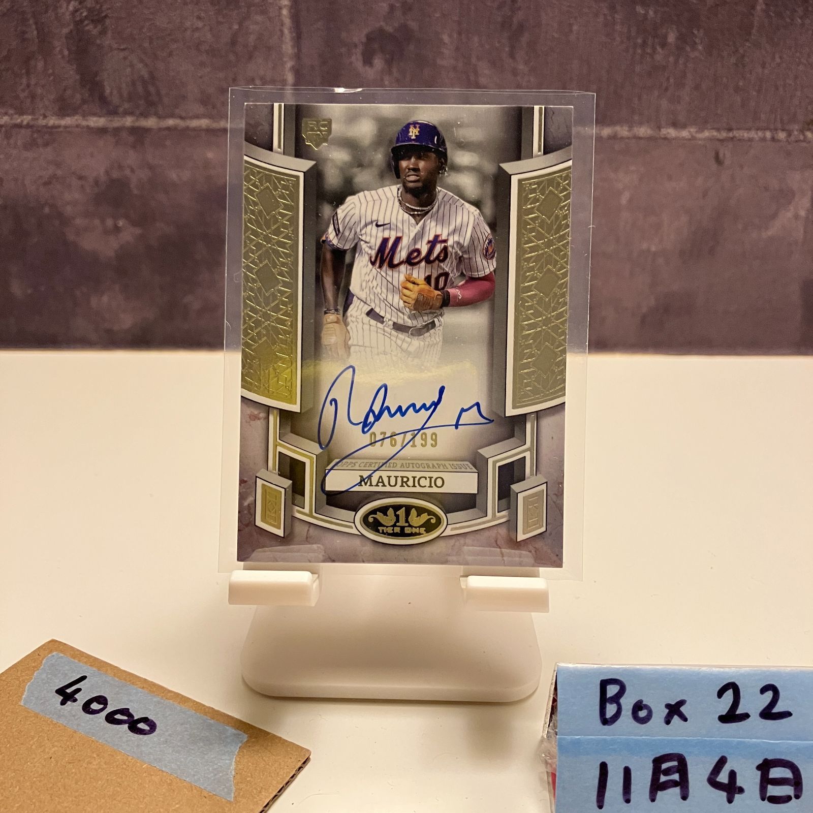 2024 Topps Ronny Mauricio 076/199 直筆サインカード New York Mets