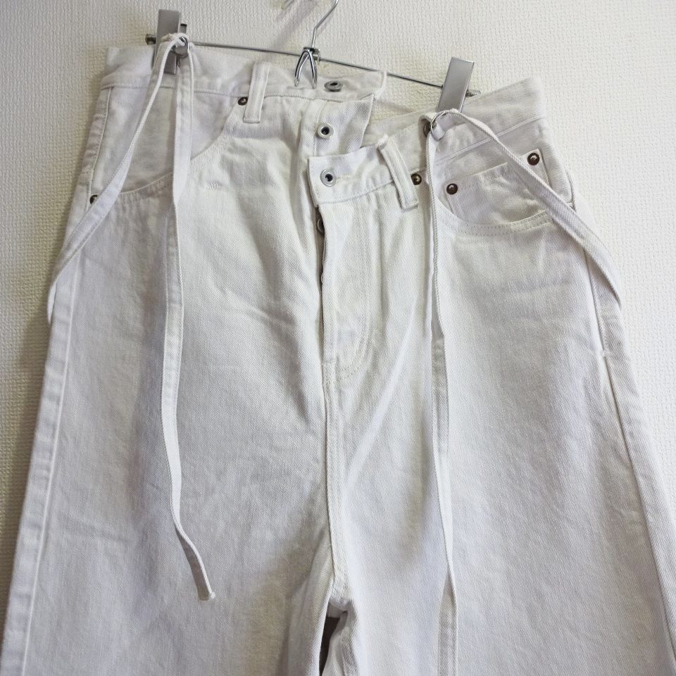 美品✨JOHNBULL ユナイト サスペンダーワイドストレートデニム　L Johnbull（ジョンブル） レディース ユナイト サスペンダー ワイド