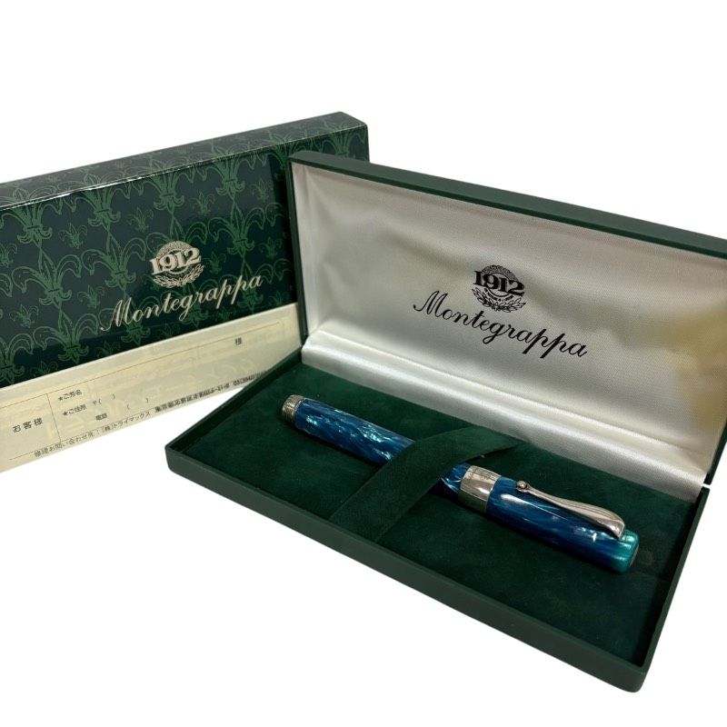 Montegrappa モンテグラッパ 万年筆 シンフォニー ブルー EF 1912 ITALY シルバー925 筆記未