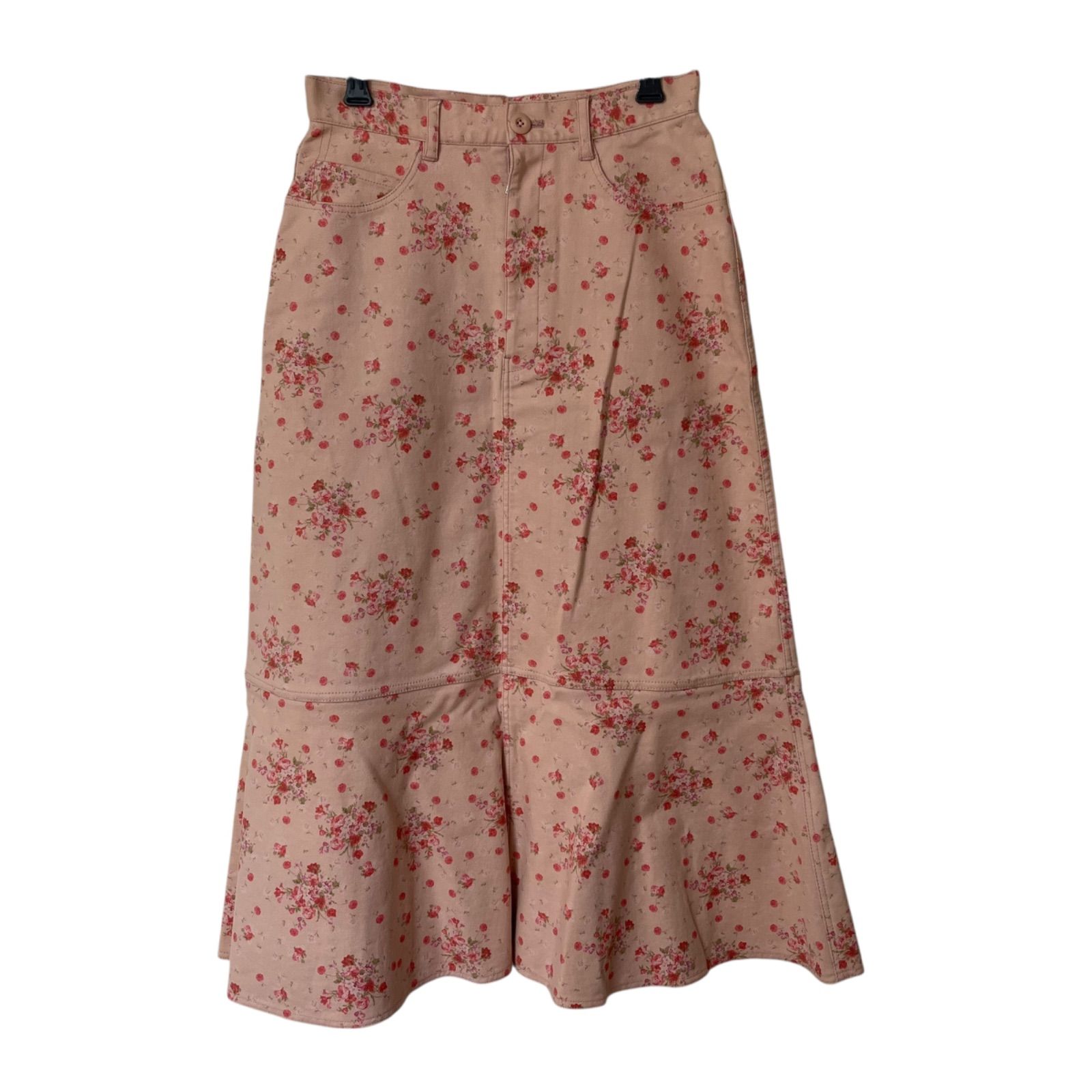 ZM1644【美品】PINK HOUSE ピンクハウス デニムスカート 花柄