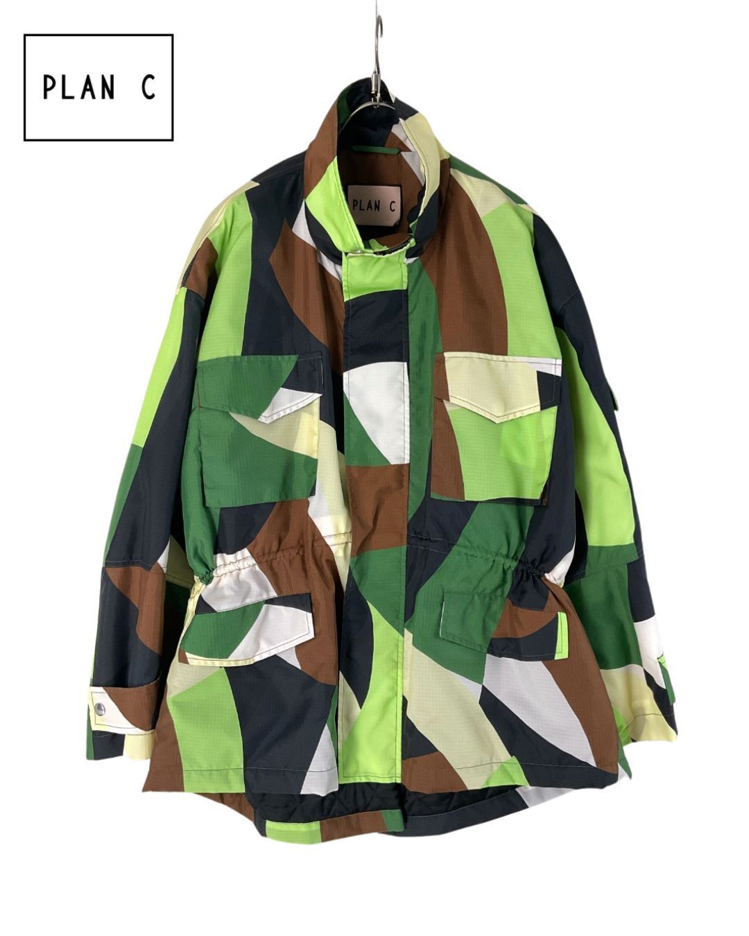 PLAN C プランシー マルチ ミリタリーブルゾンM 65 38 げ交渉