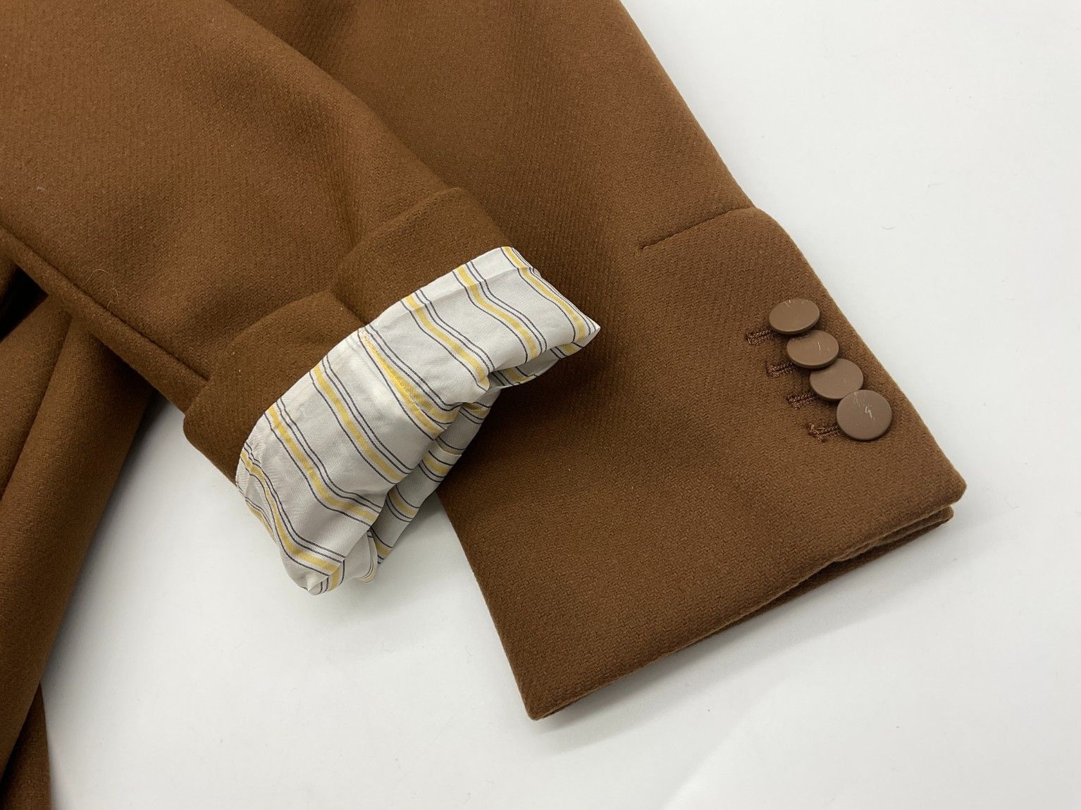 【新品】Plan C ウールレイヤードロングコート 40 ブラウン 未使用 PLAN C プランシー ウールレイヤードロングコート 38 ブラウン