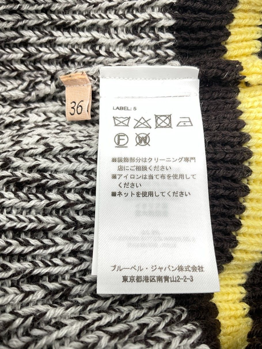 新品】Plan C クルーネック ボーダー ウール ニット 36