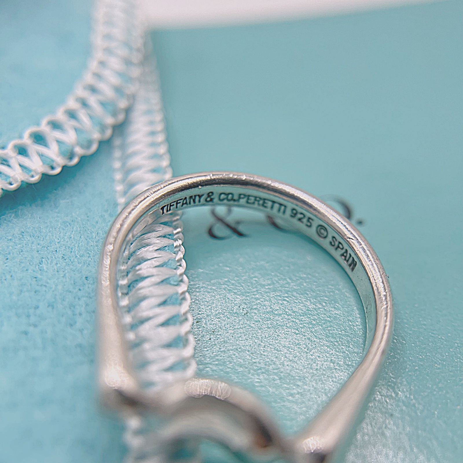 箱付き/ Tiffany&Co. ティファニー ビーンリング 14号 シルバー925