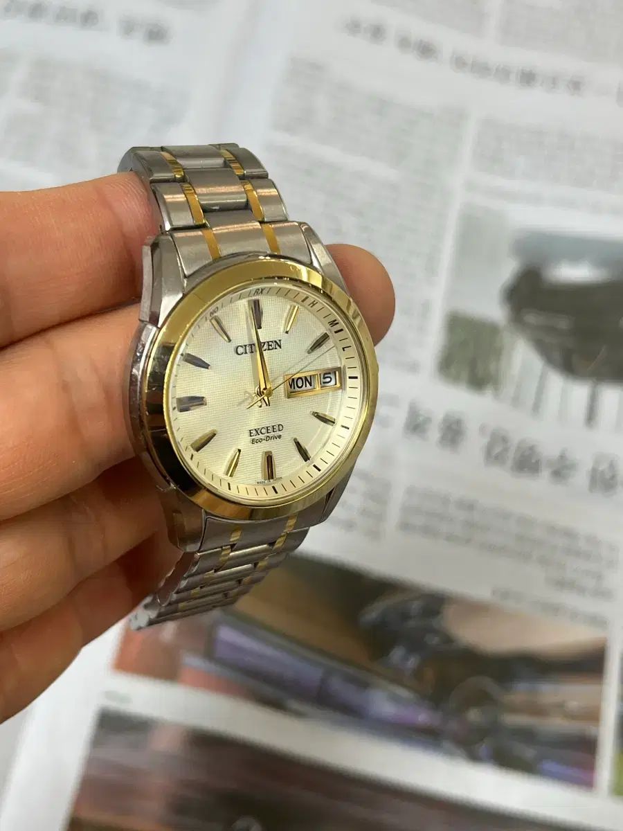  シチズン エクシード コンビ 38 mm 腕時計(クォーツ) 腕時計(アナログ)